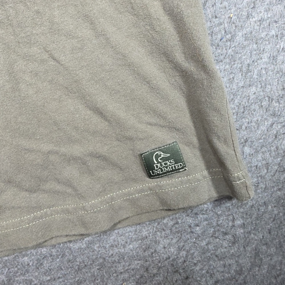 Filson Ducks Unlimited T Shirt Mens Medium Green Graphic Dog Made in USA Hunting - Picture 4 of 10